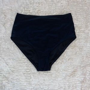High waisted black bikini bottoms